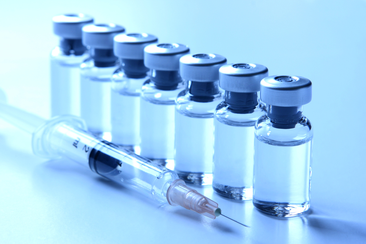 Medical Vials and a Syringe – Vaccination Concepts Series