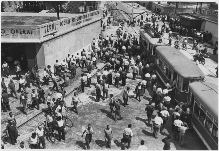 Terni steel plant north of Rome
