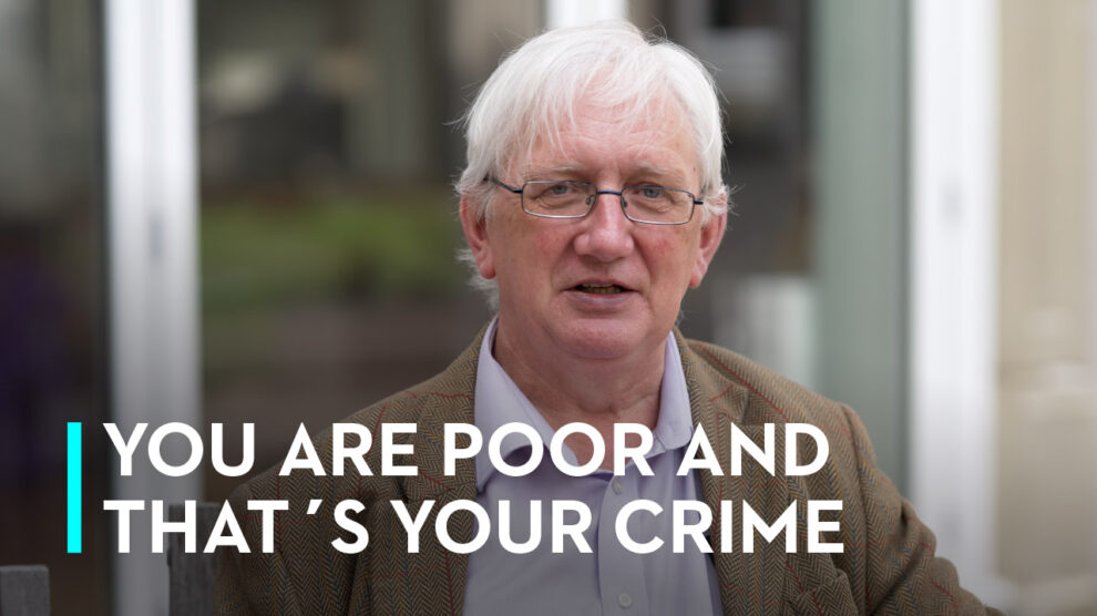 You‘re poor...And that‘s your crime Craig Murray, Scottish journalist, author and human rights campaigner as well as former diplomat for the UK Foreign and Commonwealth Office, put in light Scottish law system and reflect or authoritie‘s work: they don‘t solve problems within society - they lock them in the prison cells.